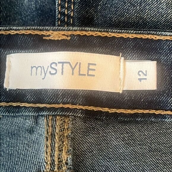 My Style Blue Denim Cuffed‎ Shorts Size 12 - Picture 8 of 9